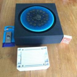 Deurbel jaren 70 blauw keramiek Friedland chime 991 chord