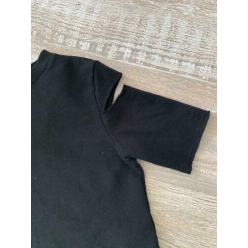 zwart shirtje open mouwen maat S