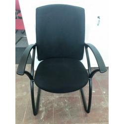Vergaderstoel Zwart sledemodel COMFORTO, KSB Breda VS294