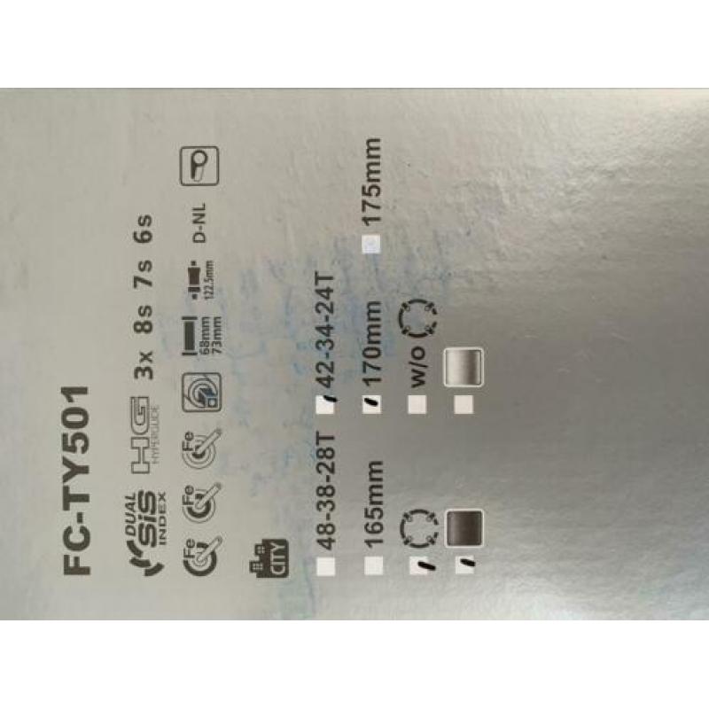 Shimano crankstel FC-TY501 nieuw