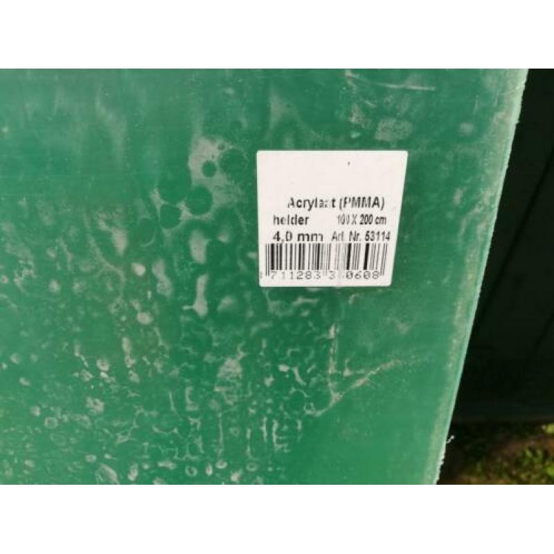 plexiglas 4 mm helder, 3 st. 100*100 cm. Tbv carona scherm