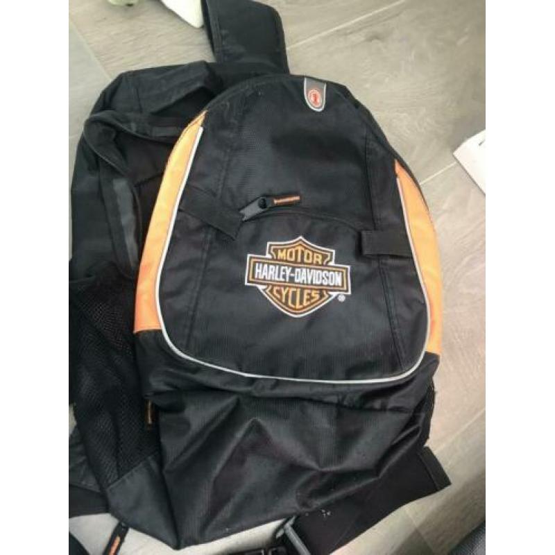 Harley Davidson rugzak zwart oranje