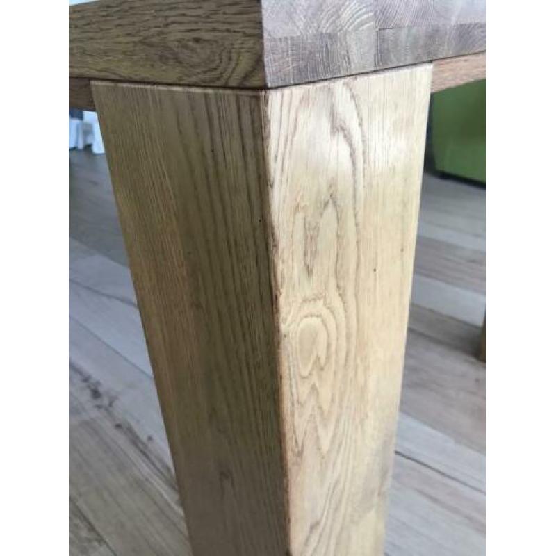 Mooie eettafel 160 x 100 gestoomd eiken