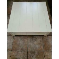 Salontafel, roomkleur, lxbxh = 110cmx110cmx40cm