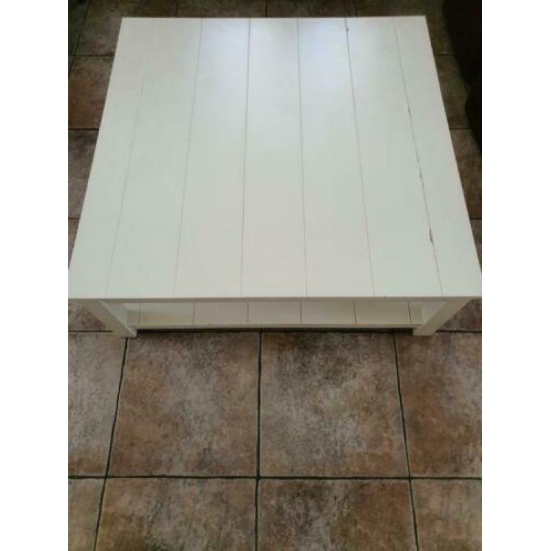 Salontafel, roomkleur, lxbxh = 110cmx110cmx40cm
