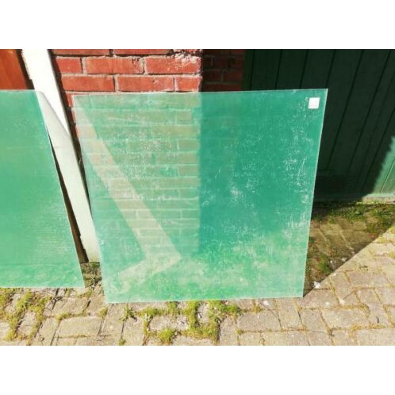 plexiglas 4 mm helder, 3 st. 100*100 cm. Tbv carona scherm