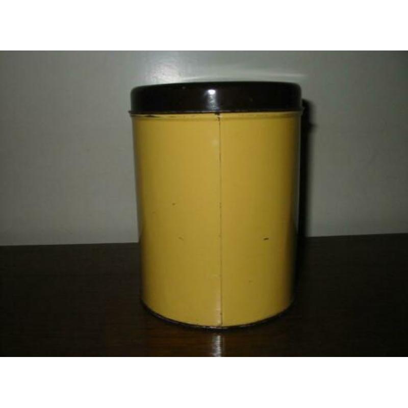 Retro/vintage koffie voorraad blik met mooie opdruk jaren 60