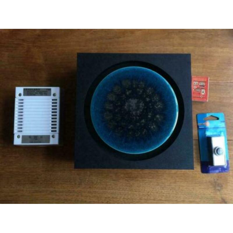 Deurbel jaren 70 blauw keramiek Friedland chime 991 chord