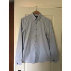WE licht blauw slim fit overhemd maat L