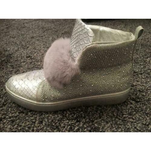 Als nieuw prachtige zilveren bling schoenen maat 38