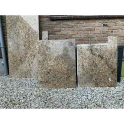 Aanrechtblad natuursteen, 6 stuks