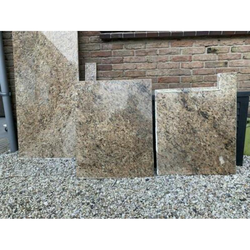 Aanrechtblad natuursteen, 6 stuks