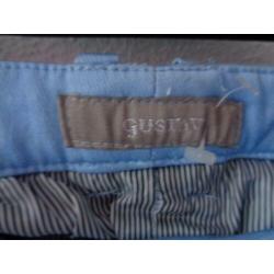 Licht blauw Gustav stretch broek 38 ritsjes aan zijkanten