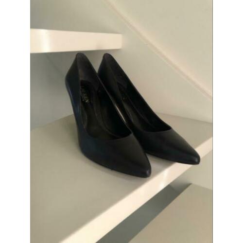 Ralph Lauren pumps zwart leer maat 39, als nieuw!