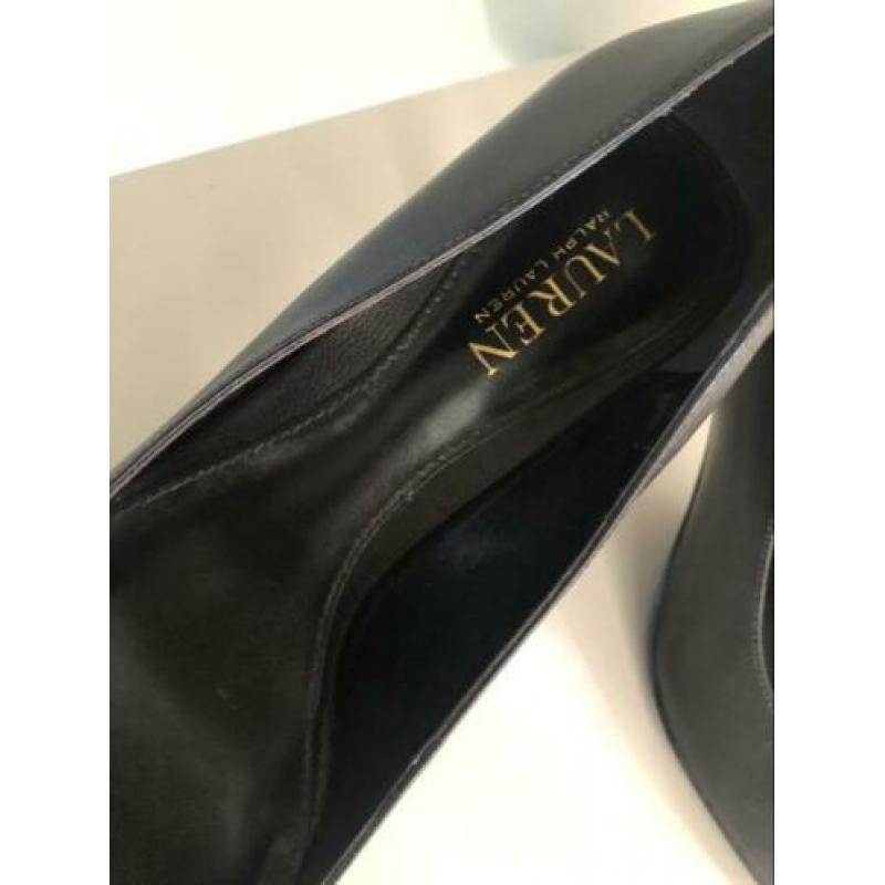 Ralph Lauren pumps zwart leer maat 39, als nieuw!