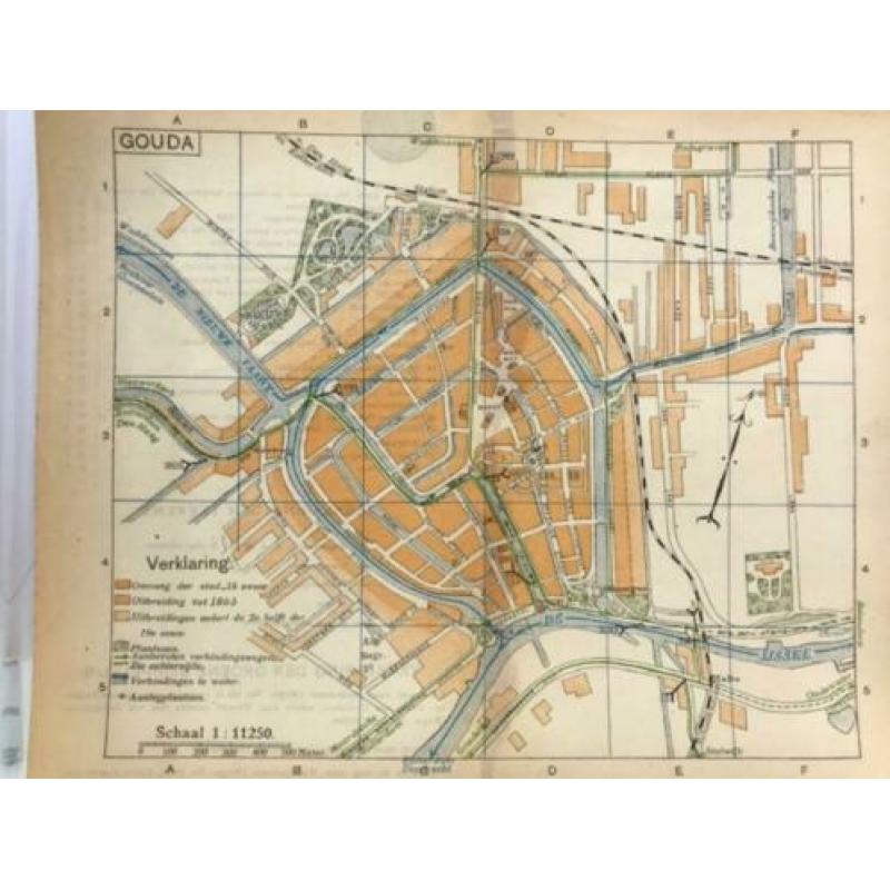 ?? Plattegrond (Gebruikt) | Gouda | ANWB | Jaren 30 | #3