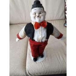 Olivier Hardy, porseleinen hoofd, handen en voeten 35 cm