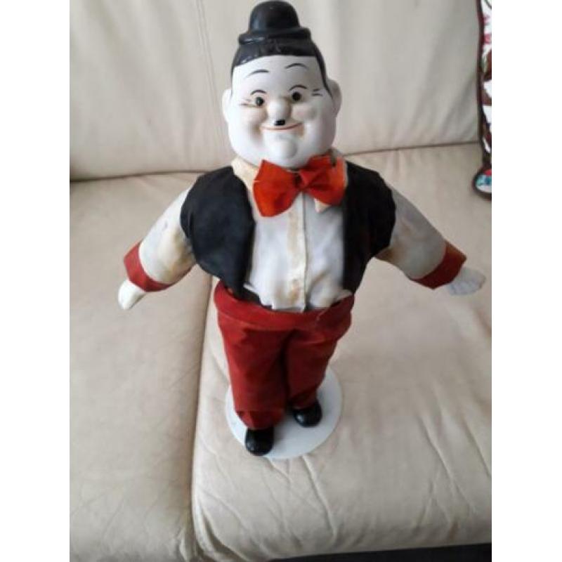 Olivier Hardy, porseleinen hoofd, handen en voeten 35 cm