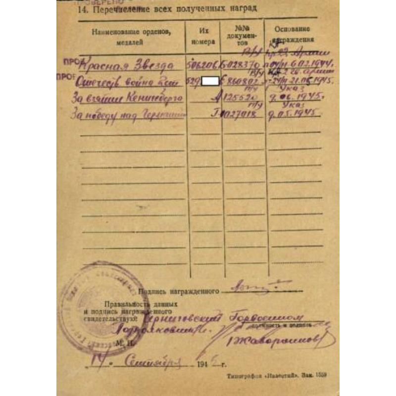 Sovjet Orde van de Vaderlandse Oorlog 2e Klasse 1945 Majoor