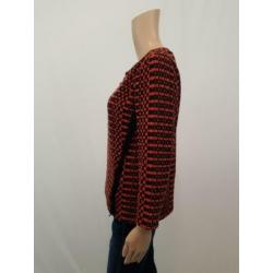 Essentiel Antwerp luxe trui zwart oranje als nieuw mt 38