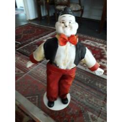 Olivier Hardy, porseleinen hoofd, handen en voeten 35 cm