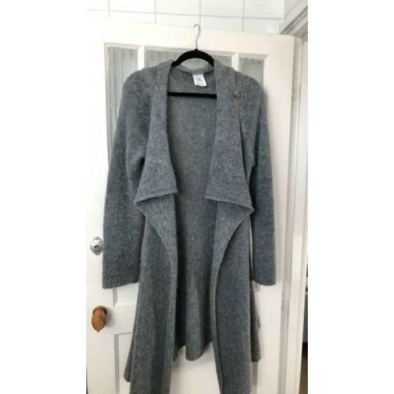 Vest grijs Sarah Pacini one size 38 40 wol alpaca
