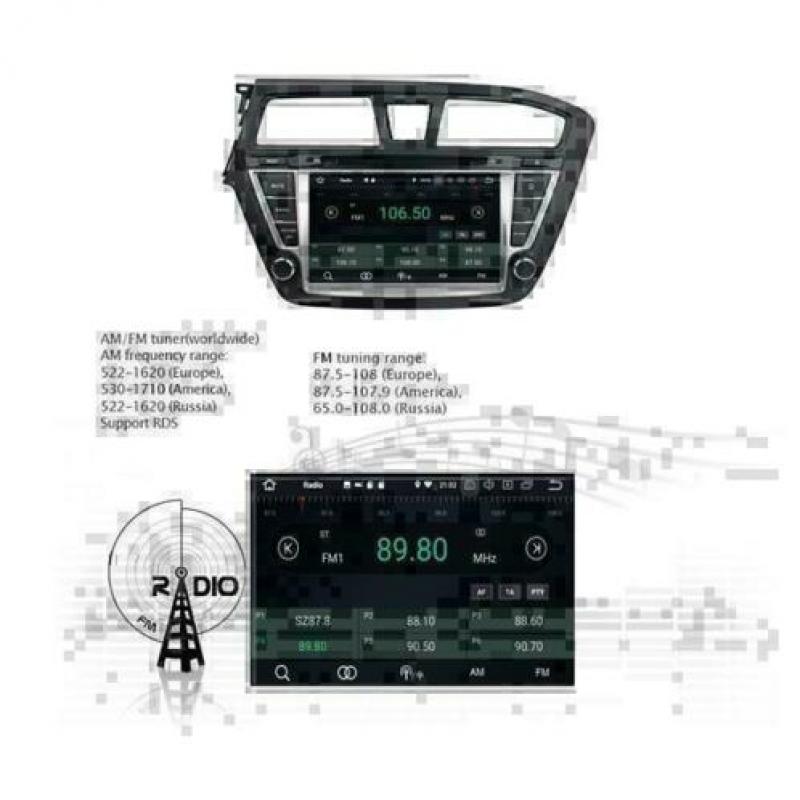 Hyundai i20 navigatie radio carkit dab+ wifi android 9.0 dvd