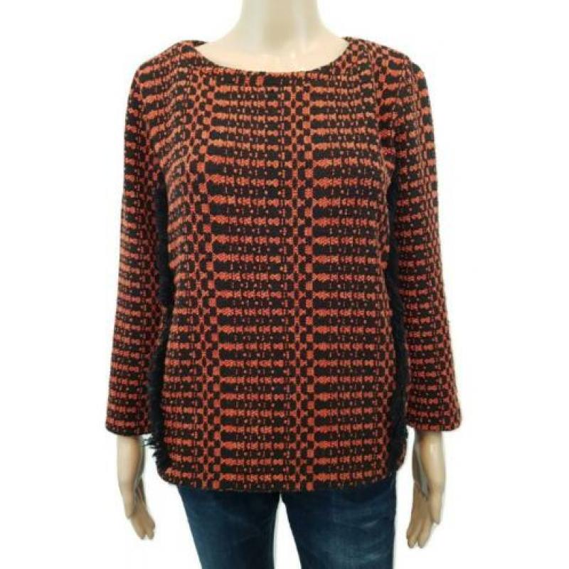 Essentiel Antwerp luxe trui zwart oranje als nieuw mt 38