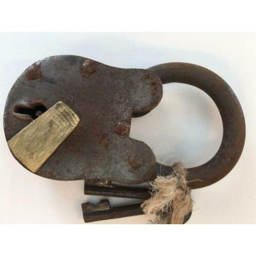 Oude kasteel hangslot - hangslot, poortslot-tuin deco