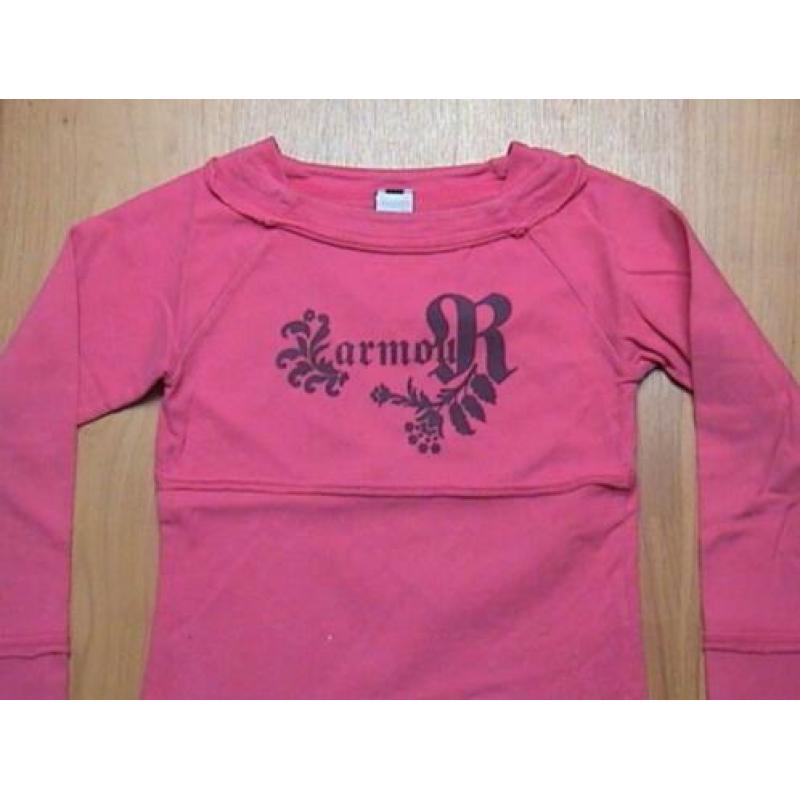 HEMA Fuchsiaroze shirt met opdruk van zwarte letters 110 /11