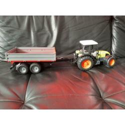 Speelgoed trekker CLAAS met aanhanger