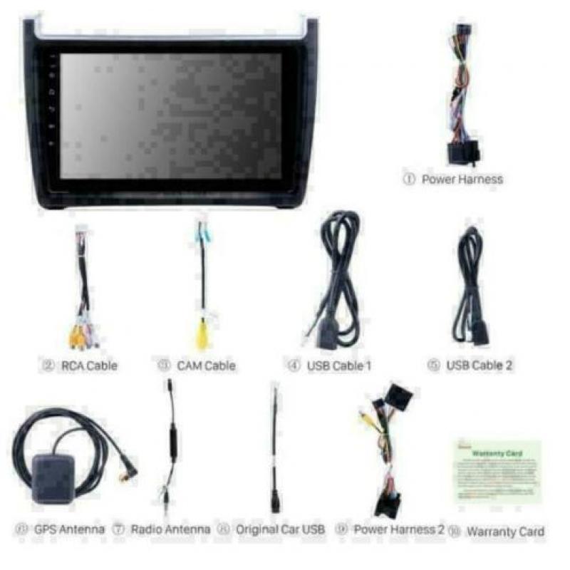 VW Polo bluemotion radio navigatie android 8.1 wifi dab 9''