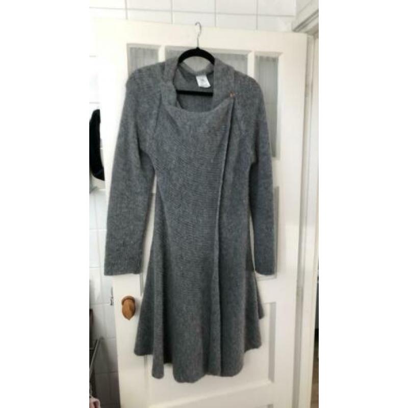Vest grijs Sarah Pacini one size 38 40 wol alpaca