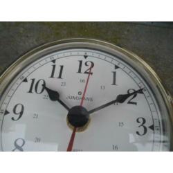 Junghans KLOK SCHEEPSKLOK koper messing wandklok 14 cm.