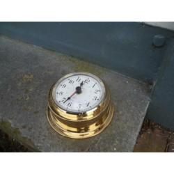 Junghans KLOK SCHEEPSKLOK koper messing wandklok 14 cm.