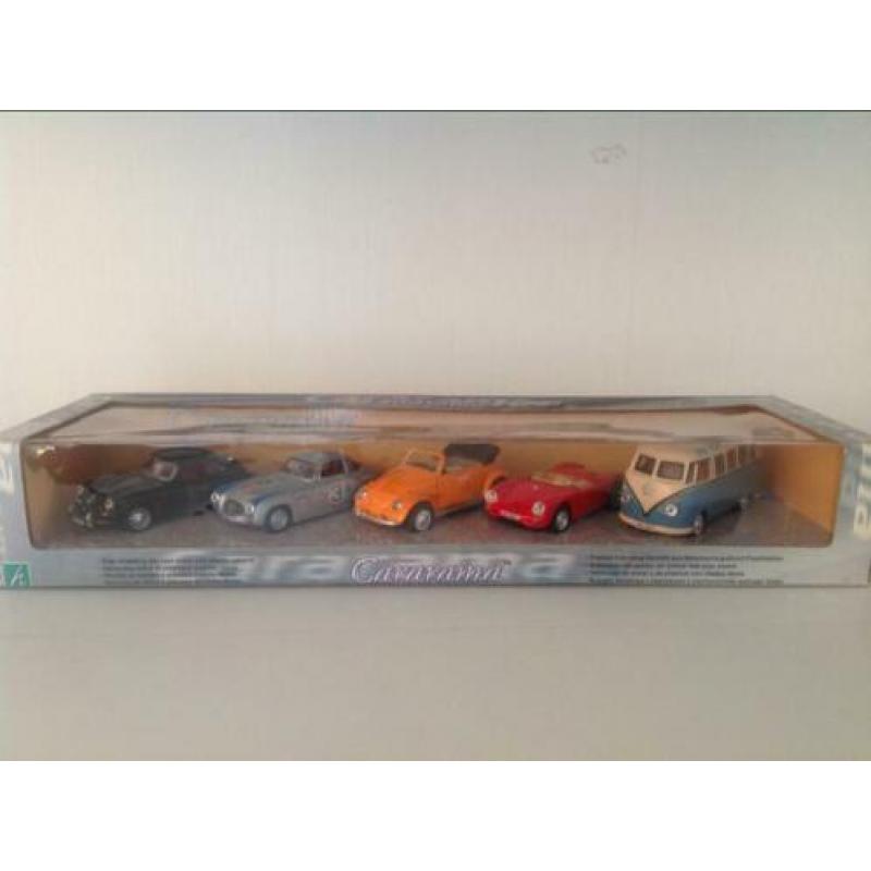 Set 5 modellen Porsche / VW / Mercedes 1:43 Nieuwstaat ovp