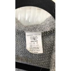Vest grijs Sarah Pacini one size 38 40 wol alpaca