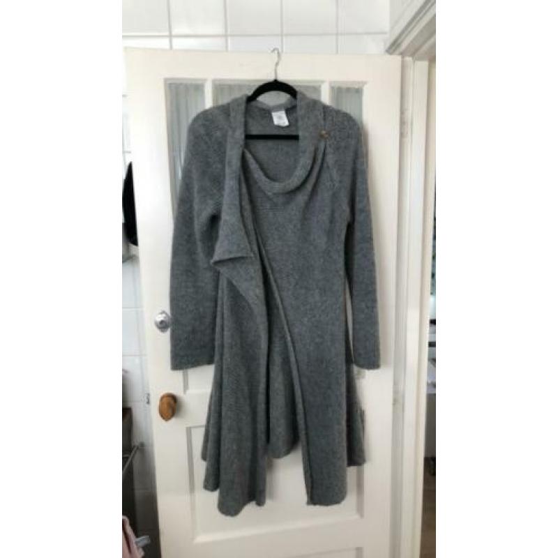 Vest grijs Sarah Pacini one size 38 40 wol alpaca