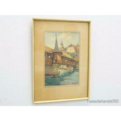 Prent schilderij in lijst 82003