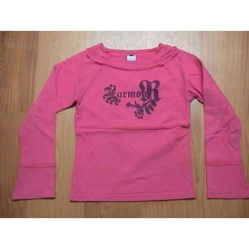 HEMA Fuchsiaroze shirt met opdruk van zwarte letters 110 /11
