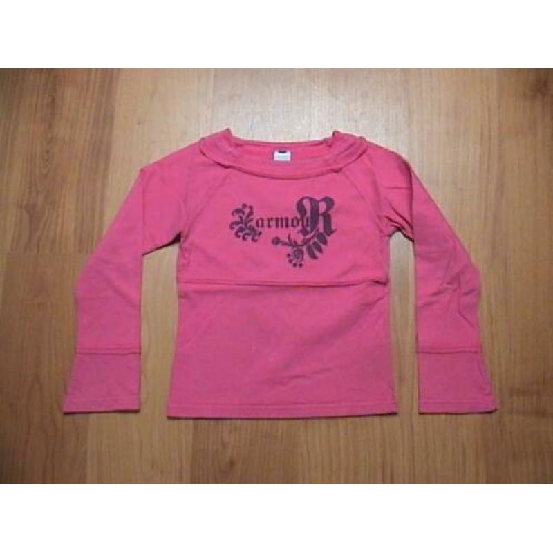 HEMA Fuchsiaroze shirt met opdruk van zwarte letters 110 /11