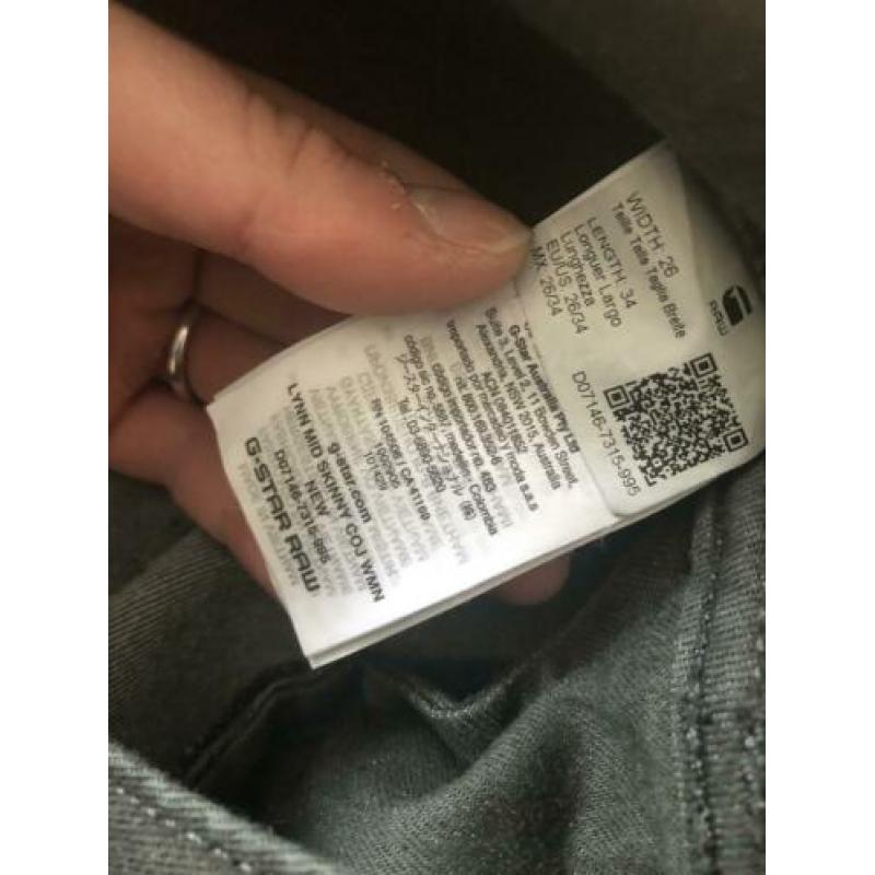 G-star donkergroen jeans 26-34 Gstar broek groen S