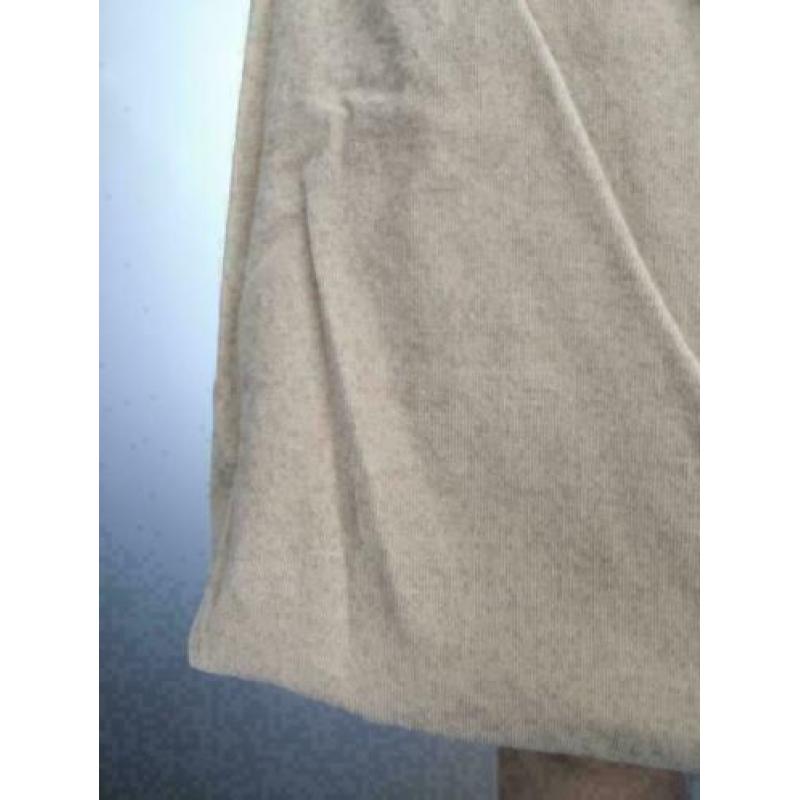 C236 Rene van der Wijck: beige rib-fluwelen rok Maat 36=S