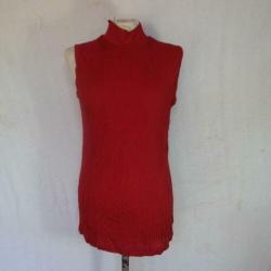 Rood mouwloos dames t-shirt.Mt L.Merk M&S Mode