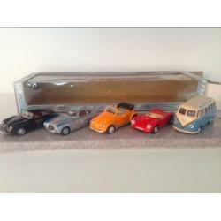 Set 5 modellen Porsche / VW / Mercedes 1:43 Nieuwstaat ovp