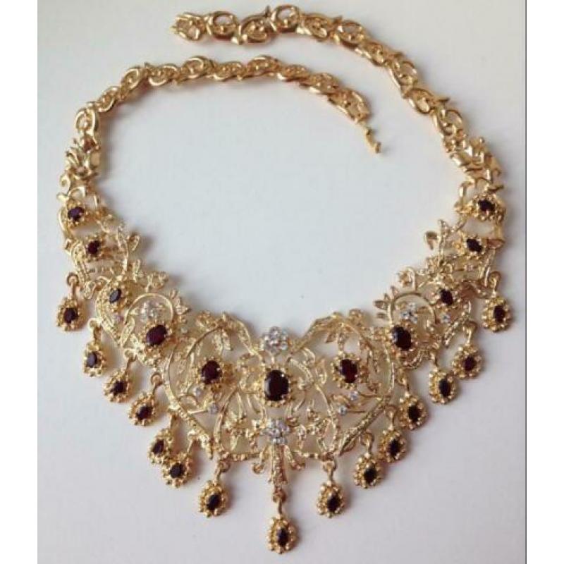 Sieradenset NEP goud; ketting,ring,armband,oorbellen NIEUW