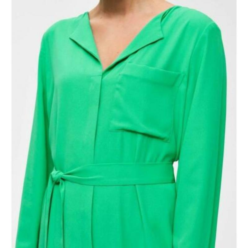 SELECTED FEMME prachtige groene Jurk (38) = maat 40 NIEUW