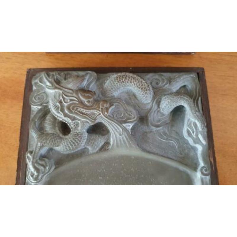 oude Chinese inkt steen kalligrafie