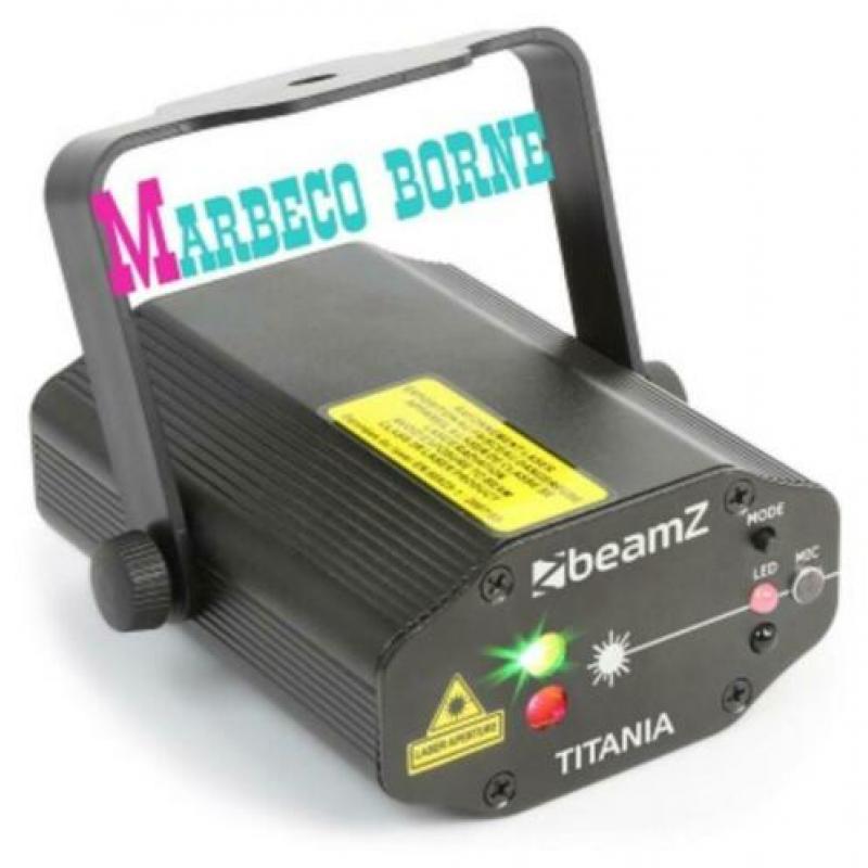 Titania Double Laser, licht effect, 200mW RG Gobo IRC