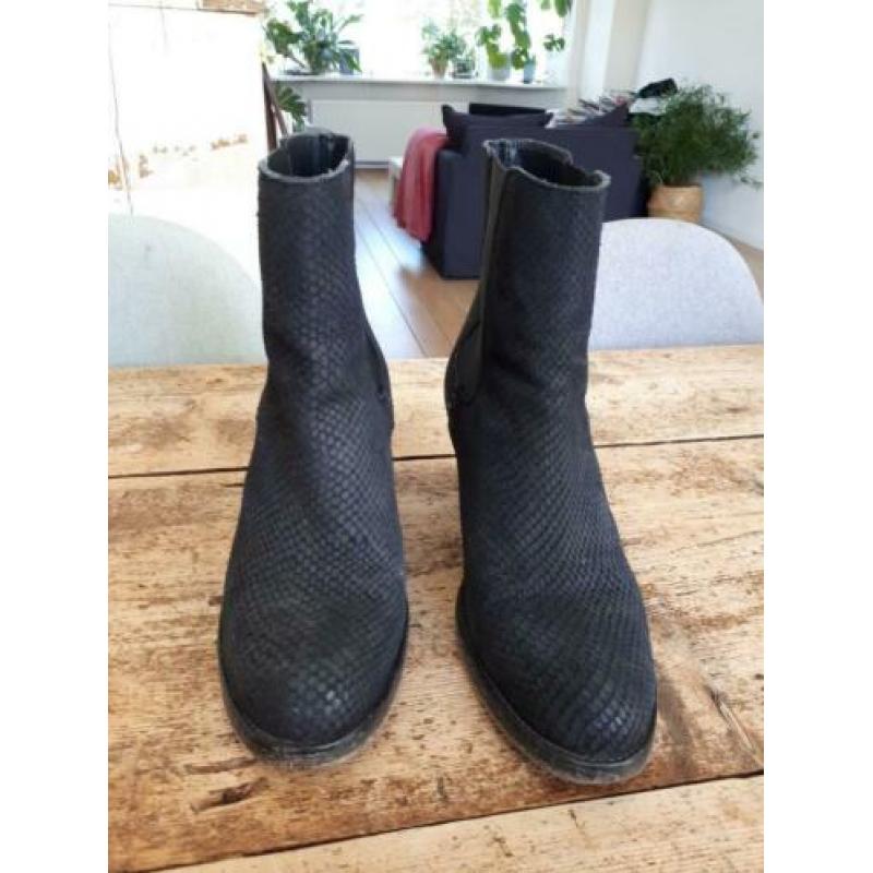 Shabbies/ Fred de la Bretoniere halfhoge suede laarzen, 38.5